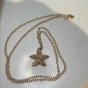 J. Crew Gold Starfish Pendant Necklace